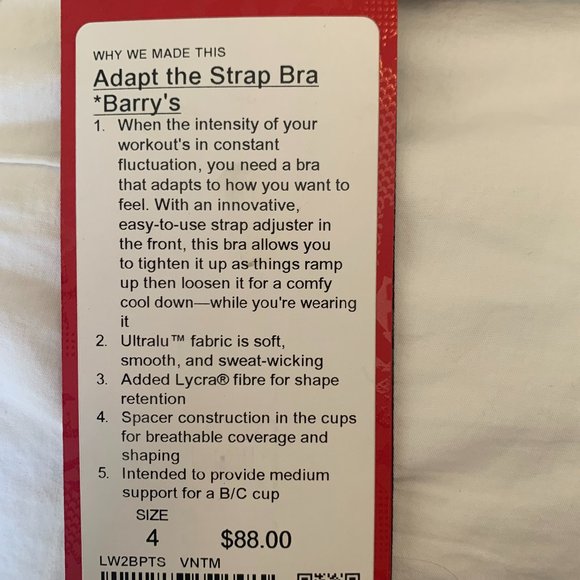 Lululemon x Barry's bootcamp Adapt the Strap Bra - Picture 6 of 7